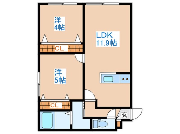 Halenix札幌医大前の物件間取画像